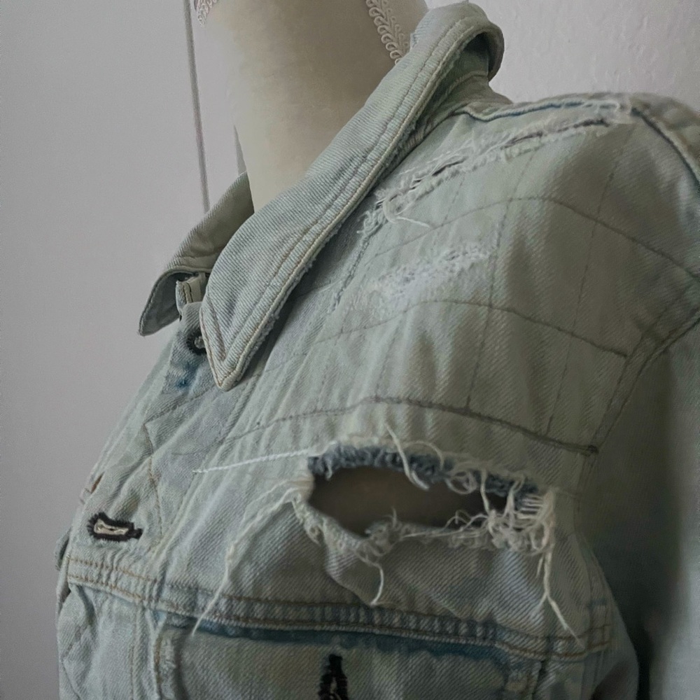 Designer Rag & Bone Oversized Denim Jacket - Picture 4 of 7